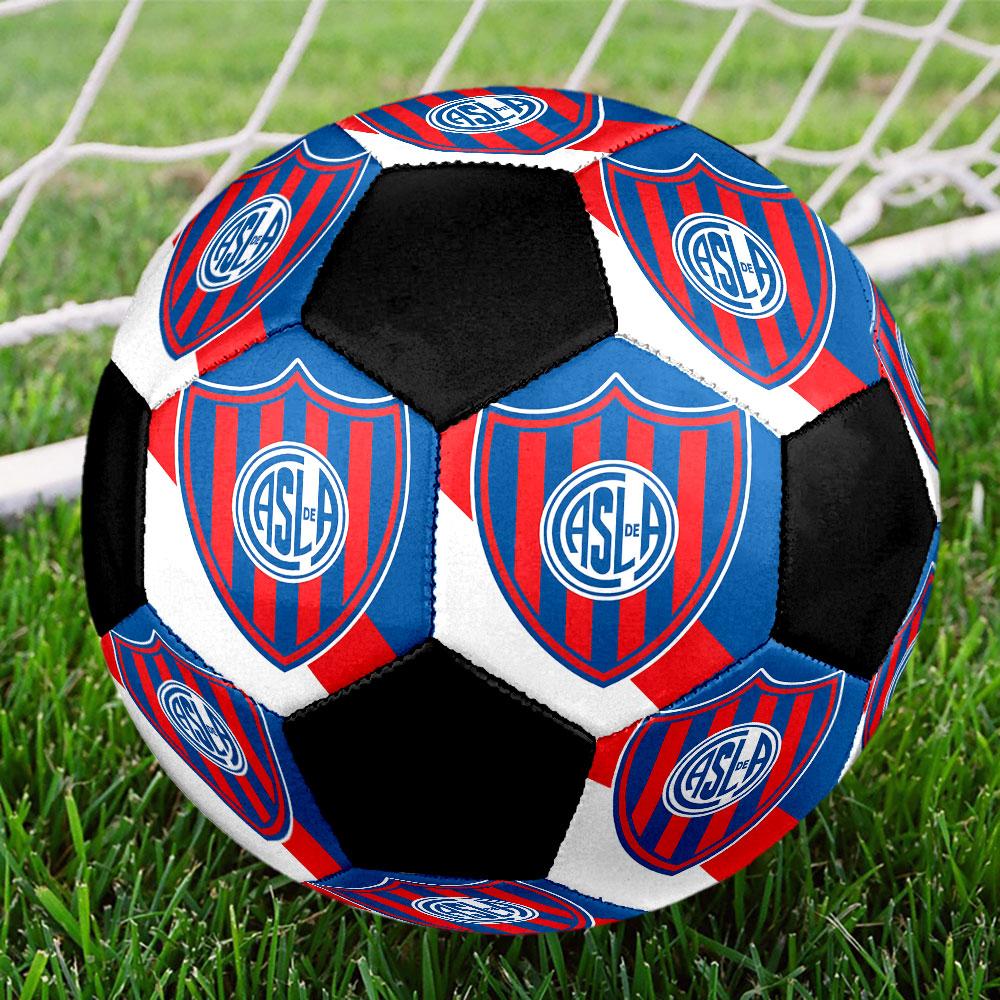 San Lorenzo de Almagro Soccer Ball Size 5 Colorful Machine Stitched PVC Competition Ready Durable High-Bounce