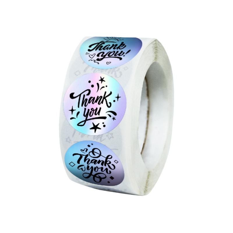 

500 штук, Лазерные наклейки «Спасибо», Спасибо, 1 дюйм, Наклейка для запечатывания, Украшение для конверта, Наклейка Pack of 1