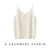 Women's 100% Pure Cashmere Thin Strap Camisole - Versatile Autumn/Winter Knit Pullover