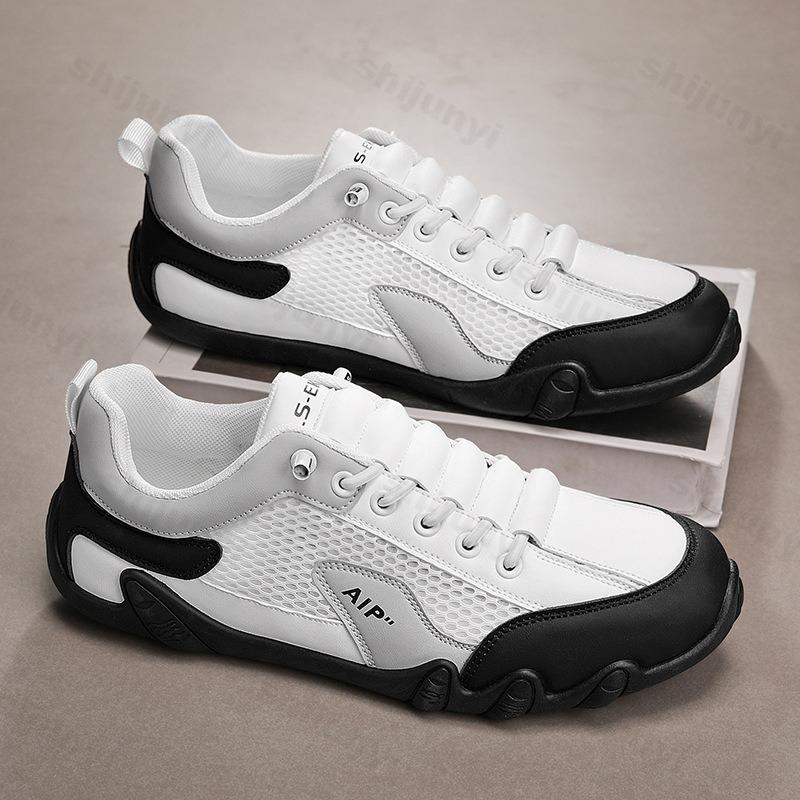 Men Casual Sneaker 2025 New Summer Breathable Comfortable Outdoor Walking Sports Shoes Fashion PU Leather Male Casual Shoes