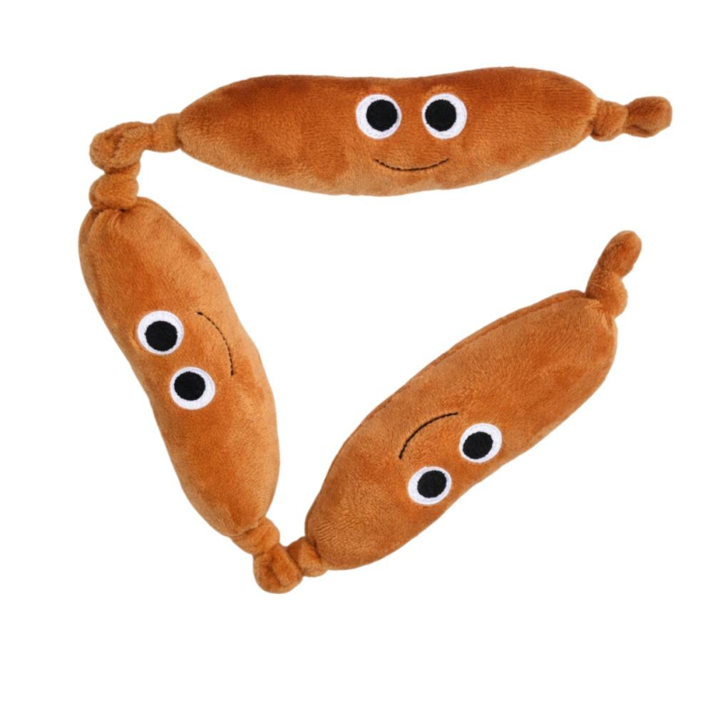 Creative Plush Sausage Sound Toy Cartoon Pet Interactive Toys Pet Vocal Toy Squeaky Dog Toy  Puppy