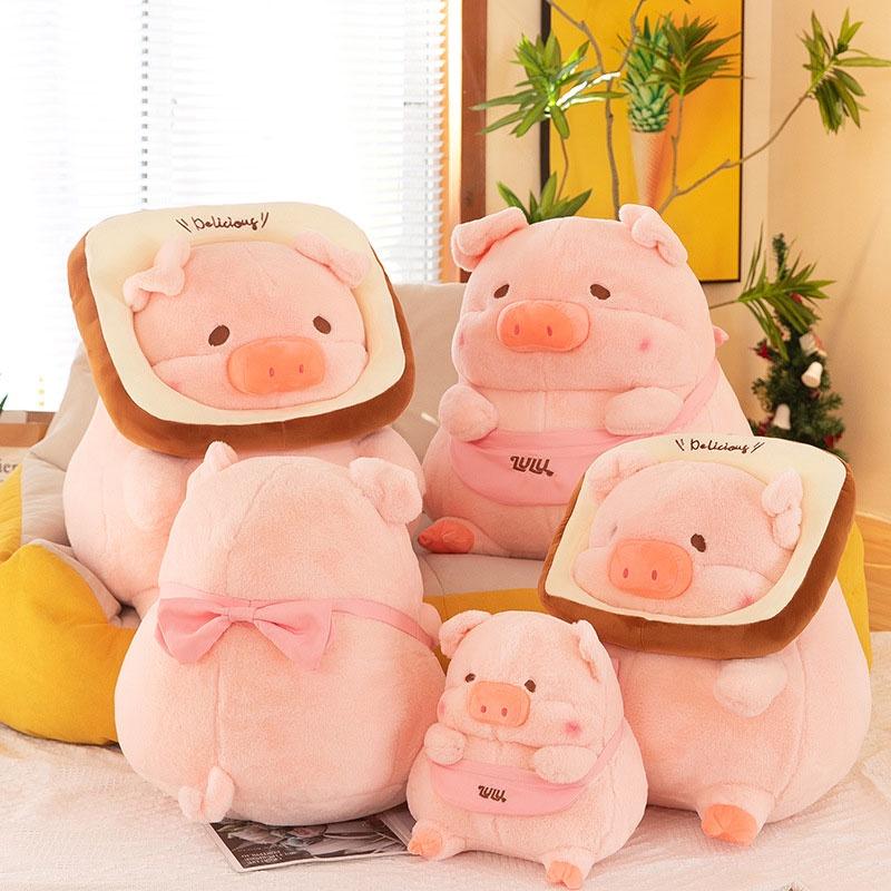 Adorable Lulu Pig Plush Toy Wholesale New Bread Toast Pig Stuffed Animal Doll Birthday Gift Pillow