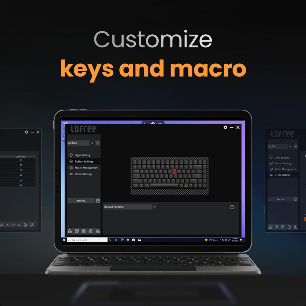 Lofree Edge Low Profile Mechanical Rechargeable Bluetooth and Wired Connectivity Mac Switch Carbon Fiber Top Mg Alloy Bottom Case Technical Compliance