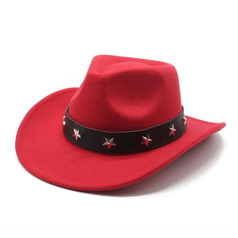 Minority Woolen Hat Men And Women Couple Hat Woolen Western Cowboy Top Hat Tide