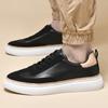 Italian Mens Shoes Genuine Leather Luxury Casual Shoes Comfy Breathable Tennis Sneakers High Quality Walking Non-Slip Shoes New