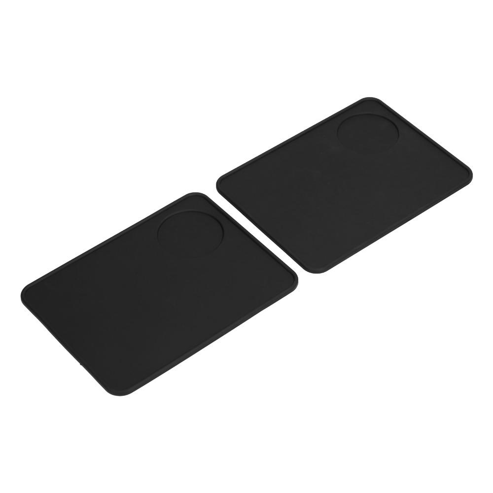 2 Pcs Set Non-Slip Silicone Anti Slip Coffee Mat Silicone Tamping Pad For Bar