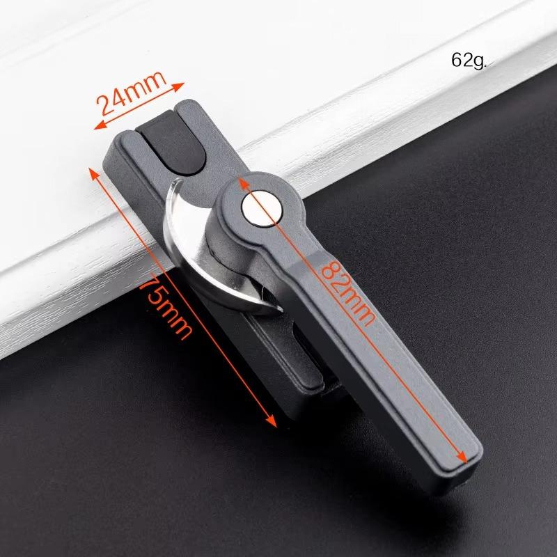 Insurance Crescent Lock Bidirectional Adjustable Left and Right Push Pull Plastic Steel Doors and Windows Anti Theft Lock