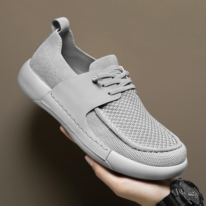 MAEDEF Man Shoes Grey Casual Shoes Male Flat Shoes Summer Comfortable Mesh Breathable Walking Driving Shoe Man Sneakers Footwear