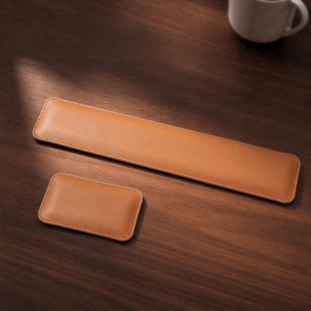 Leather Keyboard Wrist Pad Large Computer Keyboard Desk Pad Durable Leather Mouse Pad Desktop