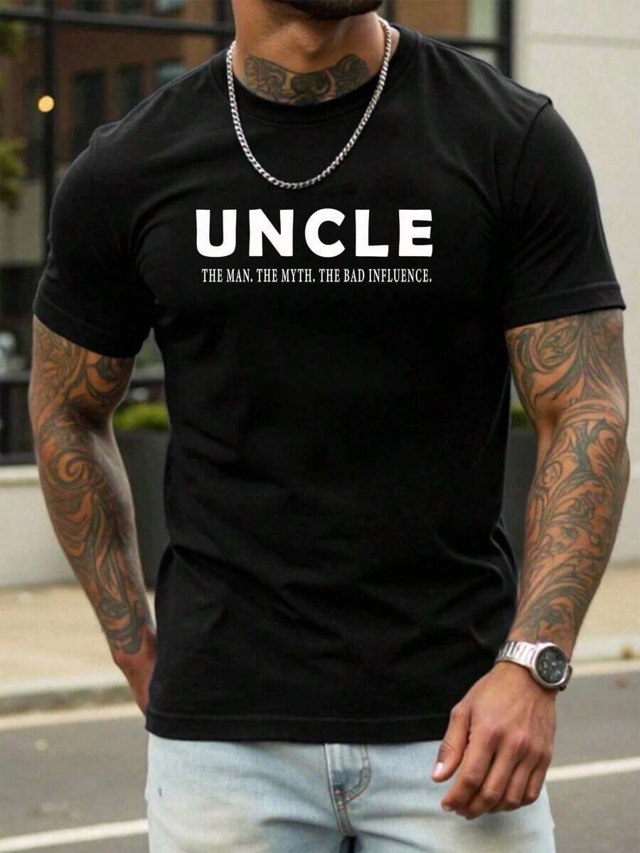

100% Cotton Unisex Round Neck Short-Sleeve T-Shirt - Humorous Uncle Graphic For Summer Men s Basic TeesSoft Fabric 5XL різнокольоровий