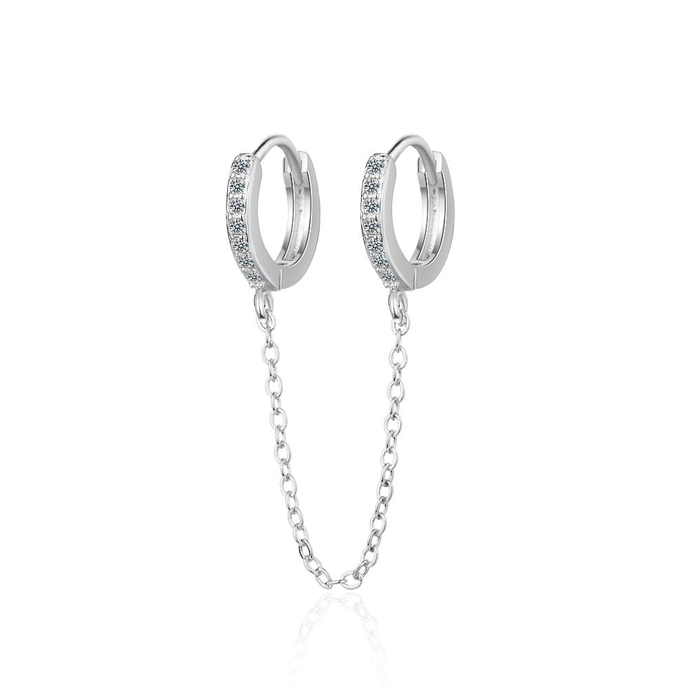 ANENJERY Women'S Fashion Jewelry Heart Circle Huggie Hoops Earrings Female Minimalist Hip Hop Ear Buckles