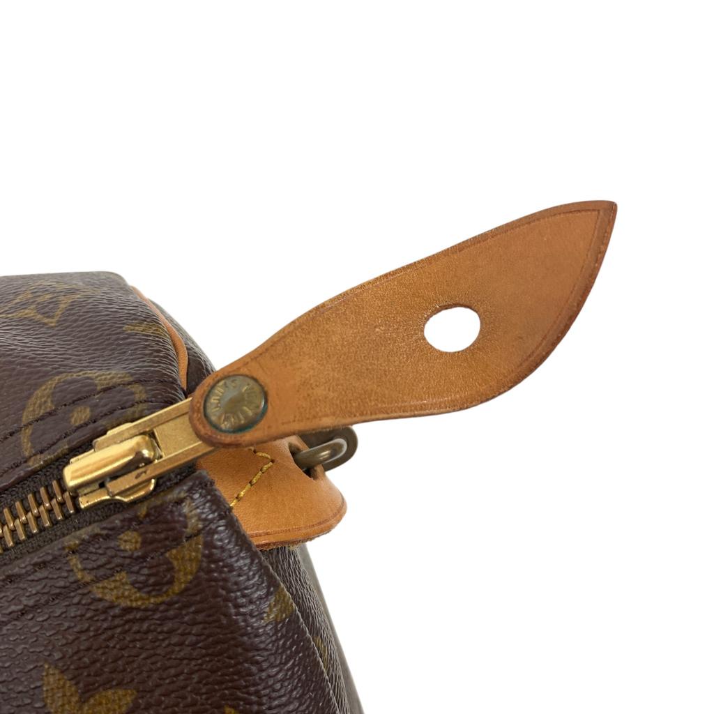 Used Louis Vuitton Monogram Speedy 35 M41524 Boston Bag Canvas Brown Authentic 1206