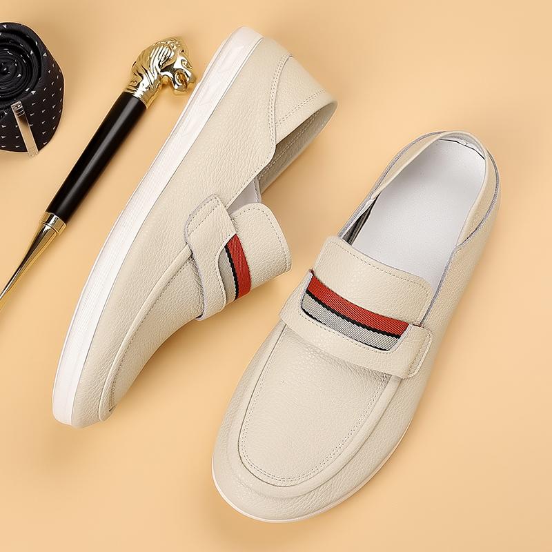 Fashion Genuine Leather Men Casual Shoes Leisure Travel Men Loafers Moccasins Breathable Slip on Flats Versatile Male Driving Footwear