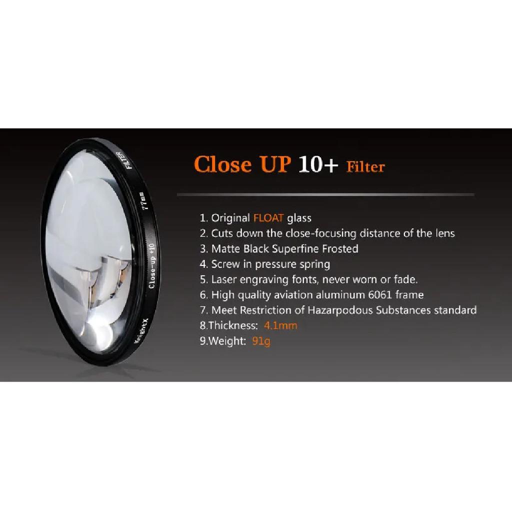 KnightX Macro Close Up Lens Filter +10 Close-Up 52mm 58mm 62mm 77mm for Canon Nikon Sony a6400 accessoires DSLR Camera