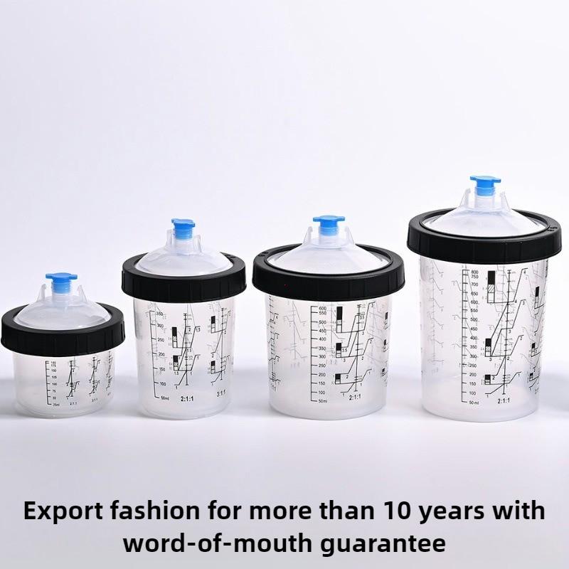 1 Set Spritzpistole Farbmischbecher H/O Schnellbecher Farbsystem Spritzpistolenbehälter 165 ml / 400 ml / 600 ml Einweg-Farbbecher
