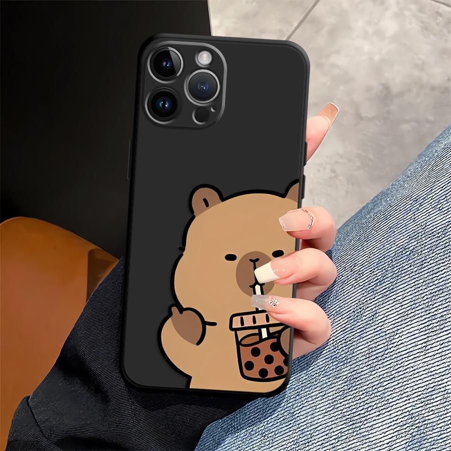 

Смешной чехол с капибарой для Apple iPhone 17 Pro Max 15 Pro 7 8 11 12 14 Air XR XS MAX 13 16 Funda Чехол для телефона iPhone 13 Pro