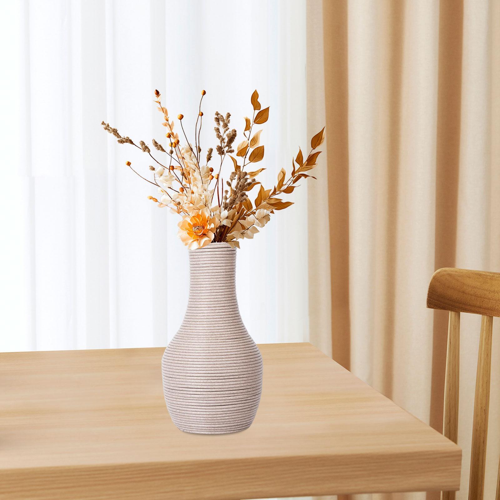

Woven Vase Rustic Housewarming Gift Floral Accessory Plants Flower Container for Garden Entrance Cabinet Dining Table Decor