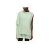 Y-3 Ss22 Solid Color Asymmetrical One Shoulder Layered Knit Long Sleeve T-Shirt Women Tops Green HG8551