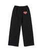 ESCAPEFROM Dot Heart Print Sweatpants Black