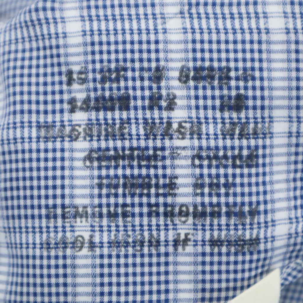 VAN HEUSEN 60s 70s Vintage Collar Stuffers Check Pattern Long Sleeve Shirt Men's Used