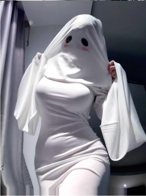 TUAHOUS Halloween Geist Cosplay Sexy Geisterkostüm Horror Jiangshi Spukhaus Kulturfest Schulfest Anime Jenseits Dämon Teufel Yokai
