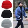 Fashion Hip Hop Beanie Knitted Hat Men Women Winter Warm Brimless Cap Cuff Docker Couple Street Sport Beanies Hats