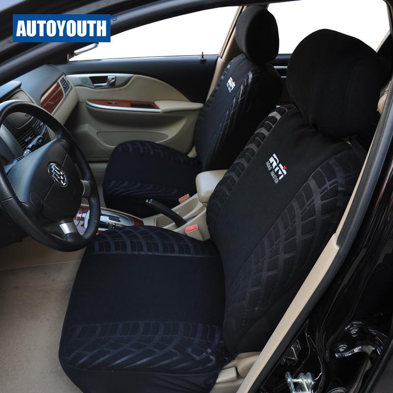 AUTOYOUTH 100% Looped Fabric Car Seat Covers Universal Fit Most Cars SUV Vehicles
