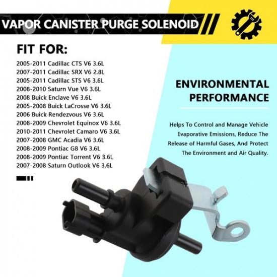 NEW Evap Purge Solenoid Valve w/Bracket for Saab 9-5 9-4X Cadillac SRX 2.8L