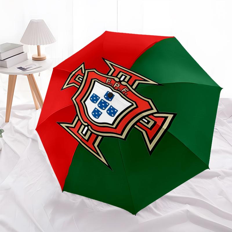 Printed Portugal Football team Folding Umbrella,Outdoor,Leisure,And Travel Umbrella,Durable Umbrella Fabric,Birthday And Holiday Gift