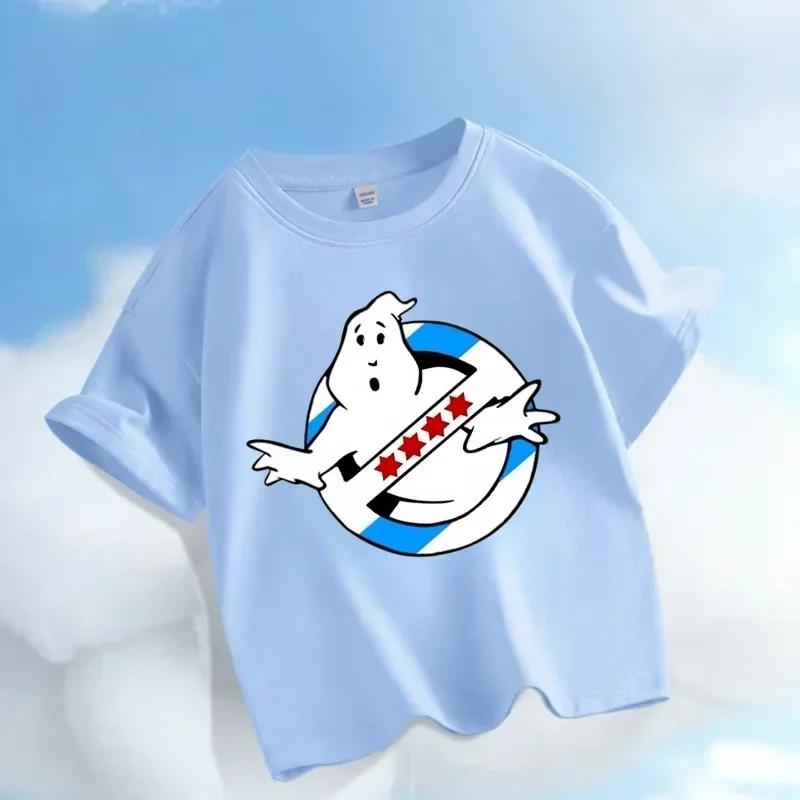 2026 Ghostbusters Daredevil Childrens Comic Game Cartoon Print Boys and Girls Sportswear Casual Shirts Summer Shirts