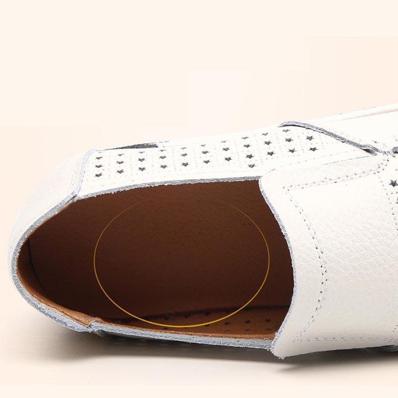 Letnie puste damskie skórzane oddychające buty typu swing Platformowe buty robocze pielęgniarki