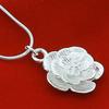 New Silver-Plated Peony Flower Necklace In European and American Styles