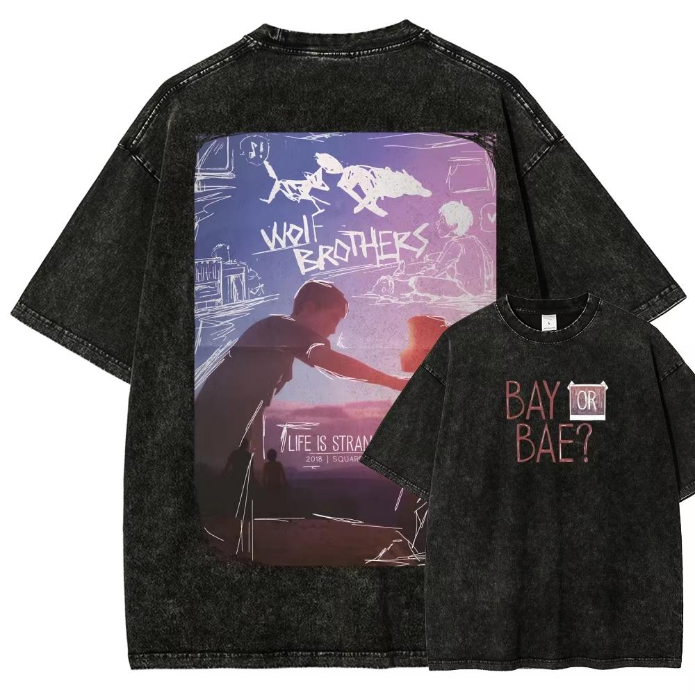 Life Is Strange Washed T-Shirt 2026 New Model Personality Clothes Shirt Year Round Clothing Streetwear Unisex Top Winter Autumn