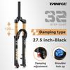 TANKE Bike Fork Rebound Adjustable MTB Air Front Suspension 26/27.5/29 Inch 120mm Travel Quick Release Fork Bicycle Accessories