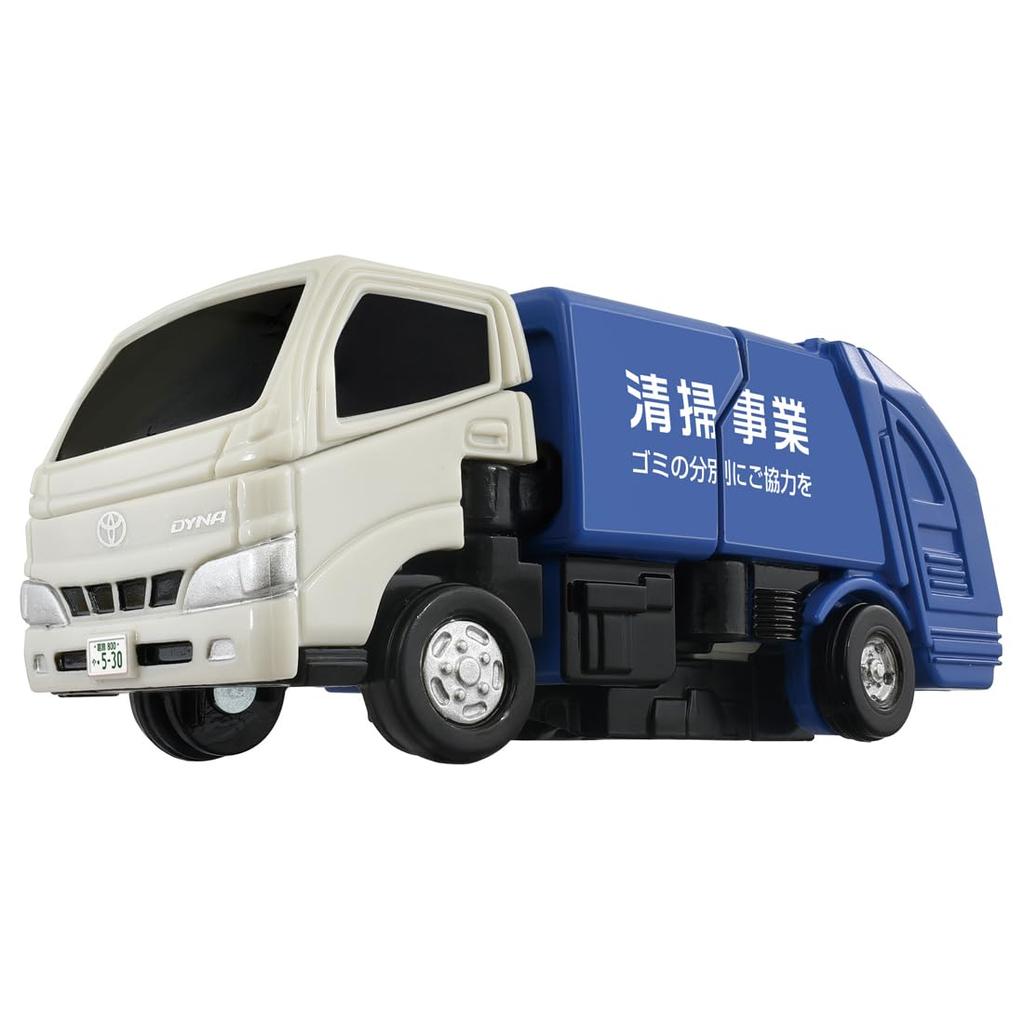 TAKARA TOMY Tomica Job Labor TJB07 Clean Braver Toyota Dyna Reinigungsfahrzeug Miniaturauto Spielzeug für Kinder ab 3 Jahren