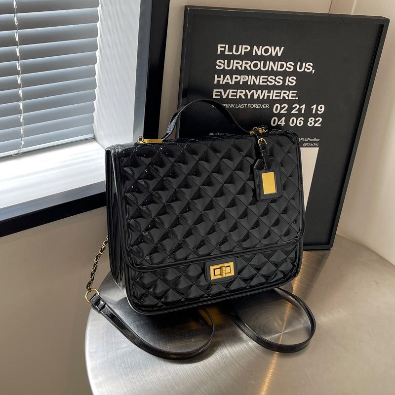Rauten-Ketten-Rucksack Damenmode Trendiger Studenten-Kleiner Schulrucksack Für Arbeit Pendler Reise-Rucksack