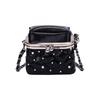 Xiaoxiangfeng rhombus chain bag 2025 new fashion rivet shoulder bag women's foreign style versatile clip buckle small square bag