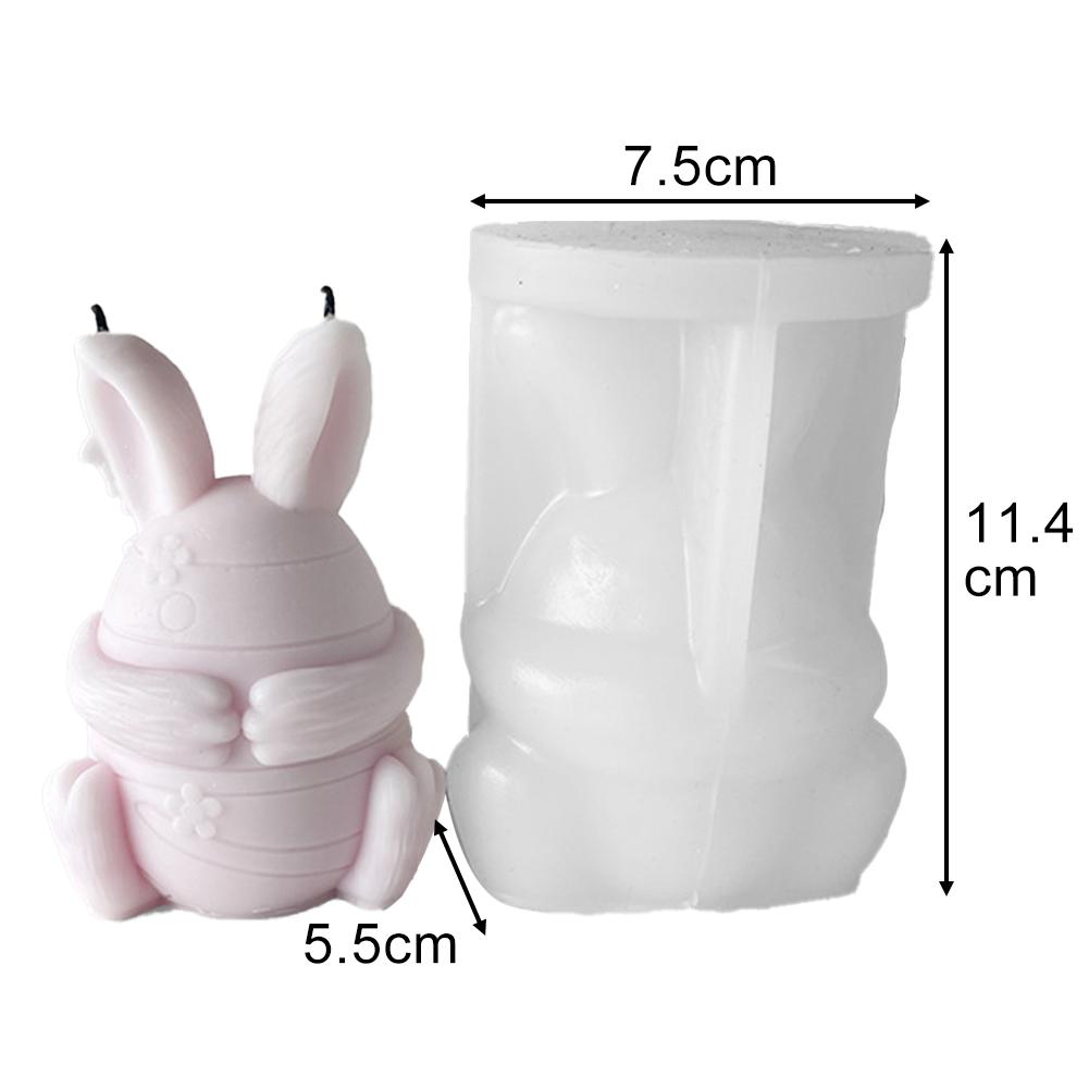 Smooth Deing Easter Bunny Silicone for Candle Soap Plaster Resin Chocolate Easter For DIY Decoration Craft Projects