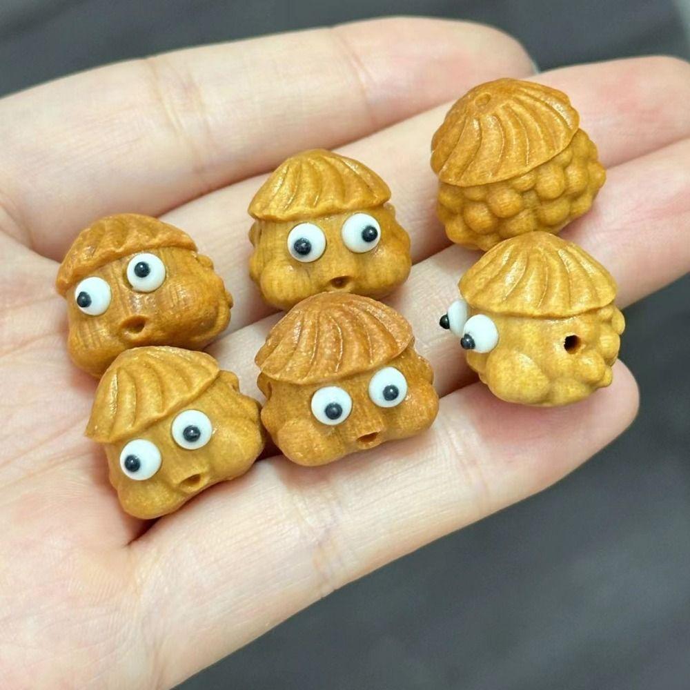 Ghost Funny Ring Adjustable Wood Beaded Rings Creative Sandalwood Ring  Unisex