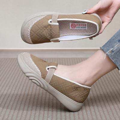 2024 Best-selling New Mother Shoes A Slip-on Linen Breathable Comfortable Old Beijing Cloth Shoes Casual All-match Women's Shoes