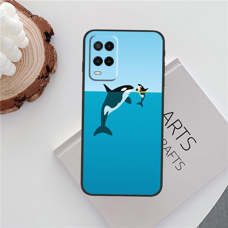 Orcas Killer Whales Case For Oppo A18 A38 A58 A78 A98 A79 A40 A60 A80 A16 A76 A96 A15 A74 A94 A54 A77 A17 Cover
