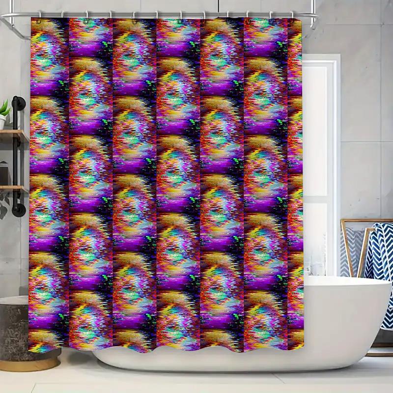 

Vivid Pixel Art Shower Curtain Modern Abstract Geometric Bathroom Decor Backdrop Waterproof Washable Home Textile W60H190(CM)-1 Pcs