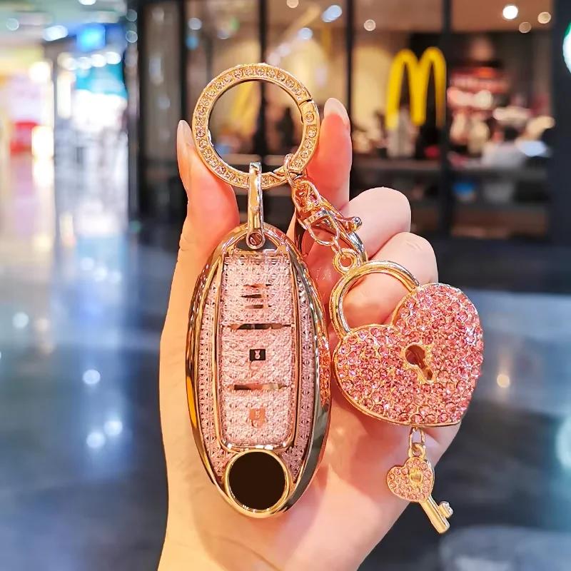 Suitable For Nissan Keycase Tea Sylphy X-Trail Kicks Patrol Bluebird Tiida Qashqai Keycover Keyshell Keychain Nissan Key Shell