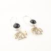 Natural Black Tourmaline Gemstone 925 Sterling Silver Handmade Hook Earrings 2" EE-154-27