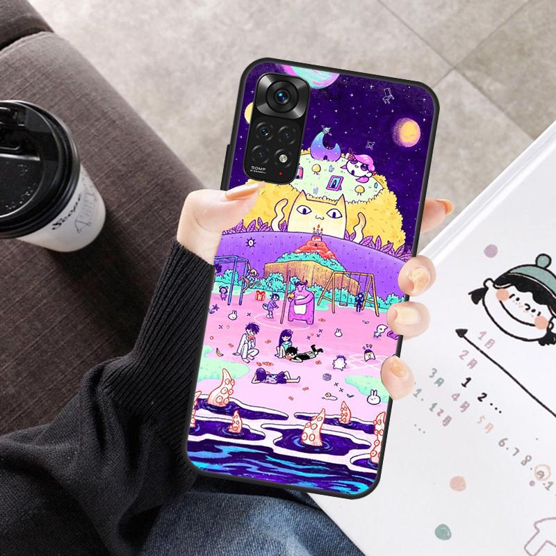Omori Case For Xiaomi Redmi Note 11 10 9 8 12 Pro 10S 11S 12S Cover For Redmi 9 10 10A 9C 10C 12C