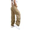 Womens Elastic High Waisted Cargo Pants Stretch Casual Wide Leg Streetwear Parachute Hiking Pants With Pockets