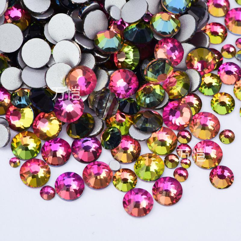 Ss3-Ss16 Mixed Size Flat Bottom Drill, Mobile Phone Case Diy Sticker Diamond Crystal Glass, Creative Nail Art Jewelry Accessories