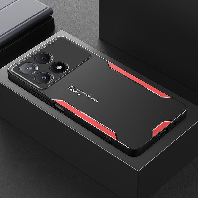 Hafif Zırh Matel Zırh Darbeye Dayanıklı Kılıf Xiaomi PocoF6 Poco F6 Pro Poko Küçük F 6 F6Pro Kılıf TPU Yumuşak Çerçeve Korumalı Fundas