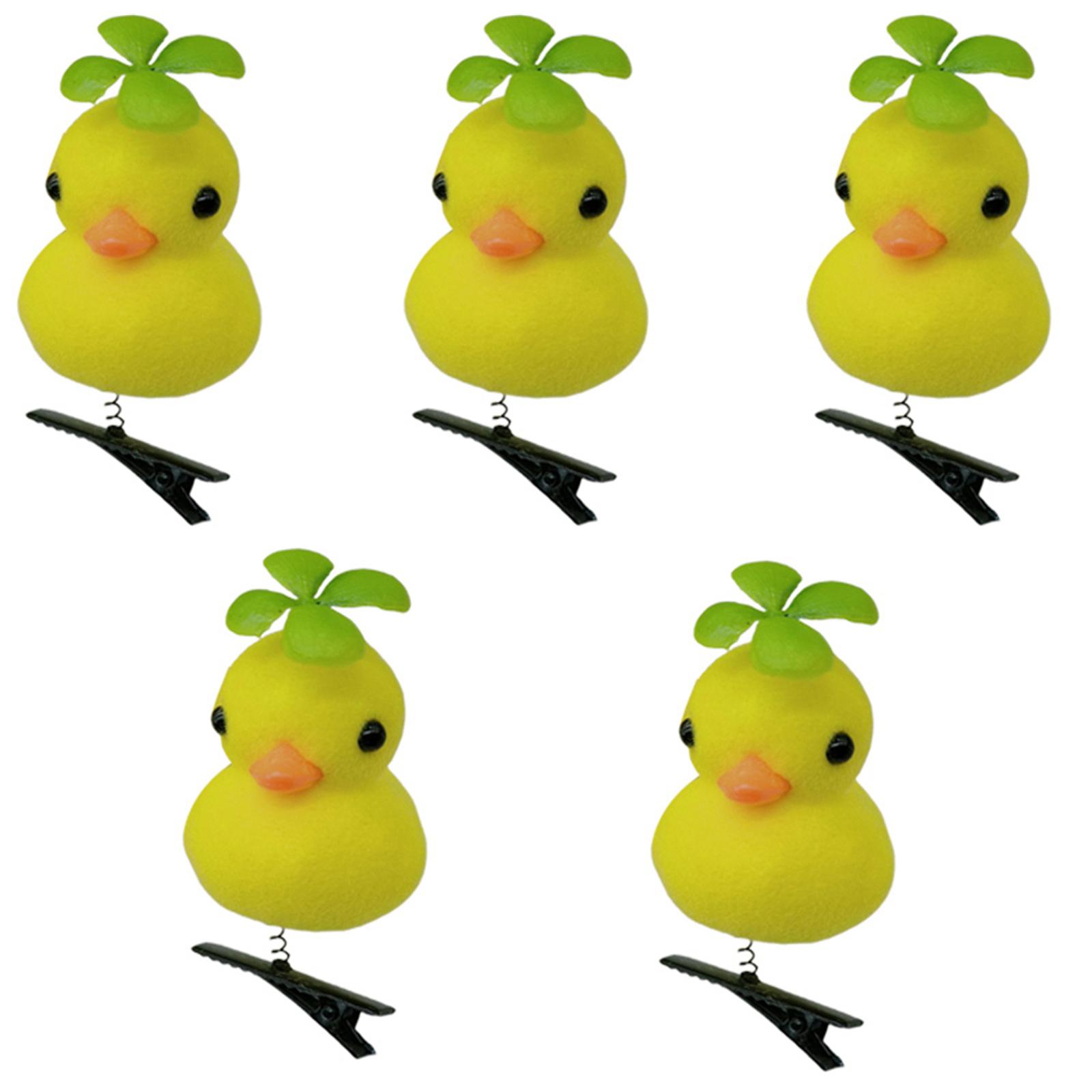 

Милая желтая заколка для волос в виде утки, забавный и уникальный аксессуар для волос для детей и женщин, мультяшная заколка для волос, модные головные уборы 5