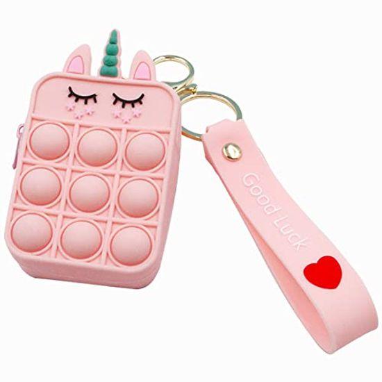 

Push Pop Pop Bubble Squeeze Toy Stress Relief Goods Decompression Toy Fidget Toy Popular Board Game Gift for Kids and Adults (Unicorn Pink)